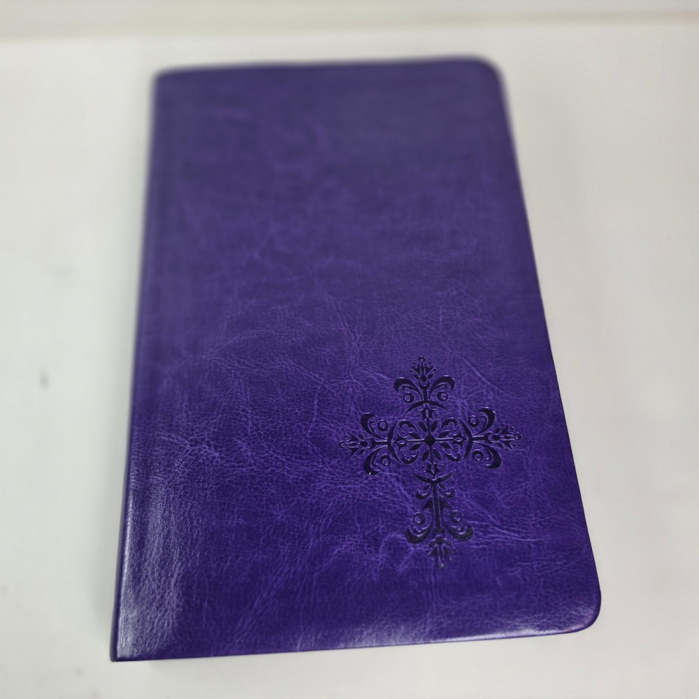 NKJV Rainbow Study Bible Purple Leathertouch Thomas Nelson Highlighted Pages